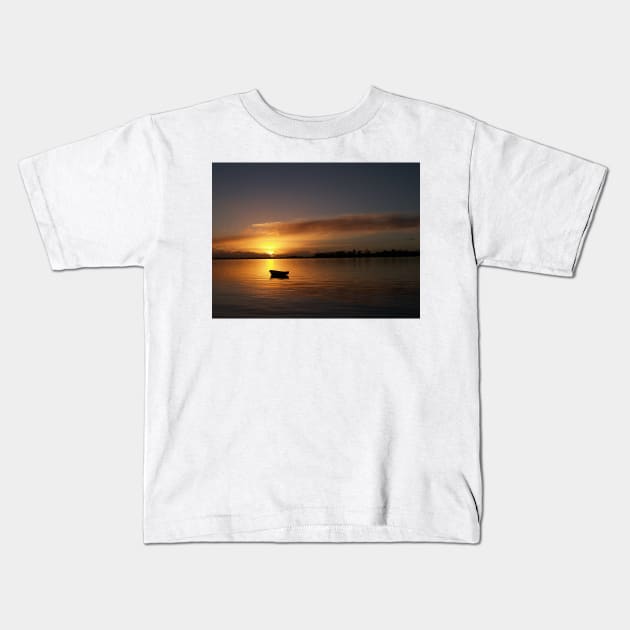 Dramatic sunrise over Tauranga Harbour. Kids T-Shirt by brians101